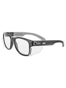 Grey safety glasses with side shield